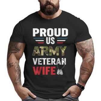 Proud Us Army Veteran Military Wife Fighting Food Big and Tall Men T-shirt | Mazezy