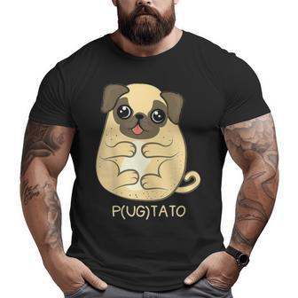 Pugtato Pug Potato Dog Lover Big and Tall Men T-shirt | Mazezy