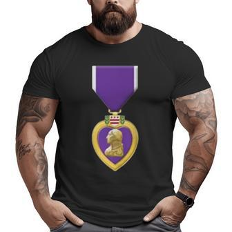 Purple Heart Us Military Purple Heart Veteran Big and Tall Men T-shirt | Mazezy
