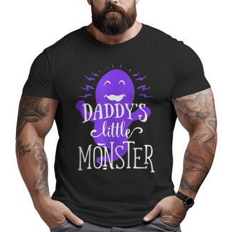 Purple Little Monster Halloween Single Dad Big and Tall Men T-shirt | Mazezy