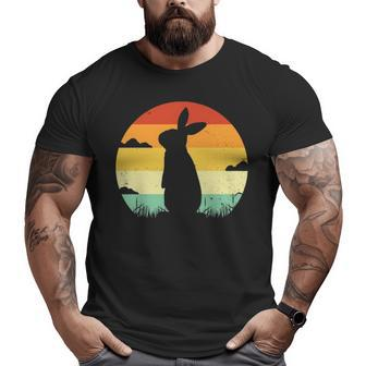 Rabbit Retro Vintage 80S Style Bunny Lover Big and Tall Men T-shirt | Mazezy