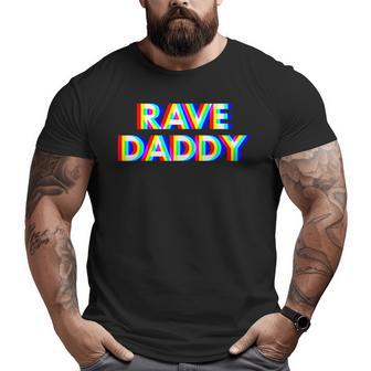 Rave Daddy Glitch Optical Illusion Edm Festival Trippy Big and Tall Men T-shirt | Mazezy