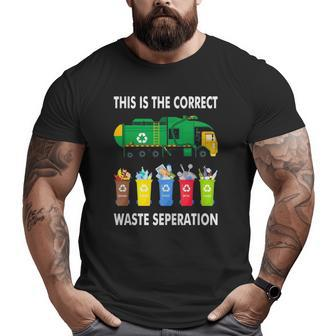 Recycling Trash Waste Separation Garbage Truck Big and Tall Men T-shirt | Mazezy