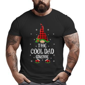 Red Buffalo Plaid Matching The Cool Dad Gnome Christmas Big and Tall Men T-shirt | Mazezy