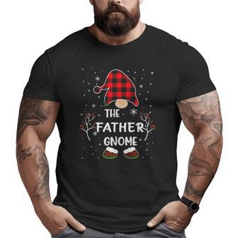 Red Buffalo Plaid Matching The Father Gnome Christmas Big and Tall Men T-shirt | Mazezy