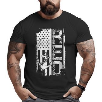 Red Friday Remember Everyone Deployed Veteran Us Flag Big and Tall Men T-shirt | Mazezy