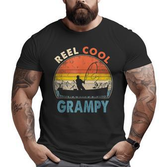 Reel Cool Grampy Fathers Day For Fishing Dad Big and Tall Men T-shirt | Mazezy
