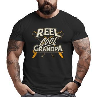 Reel Cool Grandpa Fishing Granddad Big and Tall Men T-shirt | Mazezy UK