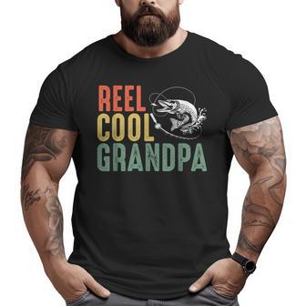 Reel Cool Grandpa For Grandpa And Grandfather Big and Tall Men T-shirt | Mazezy