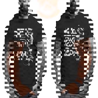 Reel Cool Papa Fishing Dad Father's Day Fisherman Fish Big and Tall Men T-shirt | Mazezy