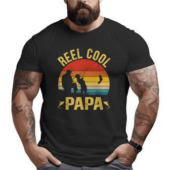 Reel Cool Papa Fishing Father's Day Big and Tall Men T-shirt | Mazezy
