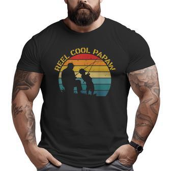 Reel Cool Papaw Fishing Dad Father's Day For Fisherman Big and Tall Men T-shirt | Mazezy