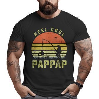 Reel Cool Pappap Fishing Dad Father's Day Fisherman Big and Tall Men T-shirt | Mazezy