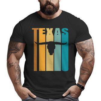 Retro 70S Vintage Texas Longhorn Big and Tall Men T-shirt | Mazezy