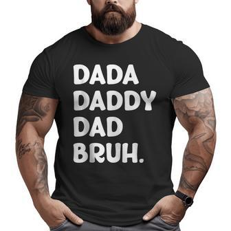 Retro Dada Daddy Dad Bruh Vintage Fathers Day 2023 Big and Tall Men T-shirt | Mazezy DE