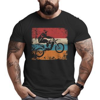 Retro Off Road Motorcycle Motocross Enduro Big and Tall Men T-shirt | Mazezy