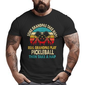 Retro Pickleball Quote For Grandpa Pickleball Player Big and Tall Men T-shirt | Mazezy