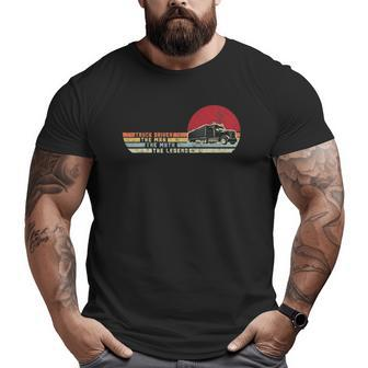 Retro Style Truck Driver The Man Myth Legend Trucker Big and Tall Men T-shirt | Mazezy