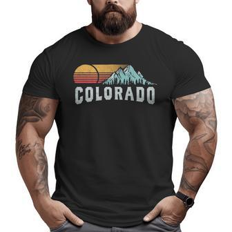 Retro Vibe Colorado Vintage Style Sun Big and Tall Men T-shirt | Mazezy