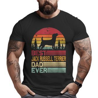 Retro Vintage Best Jack Russell Terrier Dad Ever Fathers Day Big and Tall Men T-shirt | Mazezy