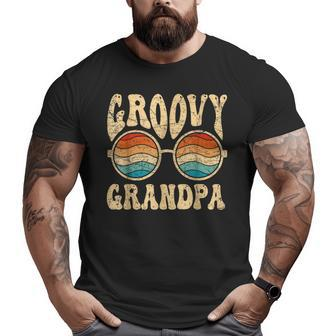 Retro Vintage Groovy Grandpa 70S Aesthetic Nostalgia 1970'S Big and Tall Men T-shirt | Mazezy CA
