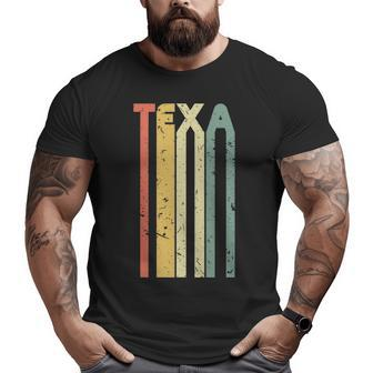 Retro Vintage Texas Colorful Cute Texan Roots Big and Tall Men T-shirt | Mazezy