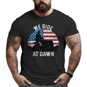 We Ride At Dawn Lawnmower Lawn Mowing Dad For Men Big and Tall Men T-shirt | Mazezy DE