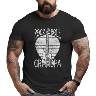Rock N Roll Grandpa Guitar Big and Tall Men T-shirt | Mazezy