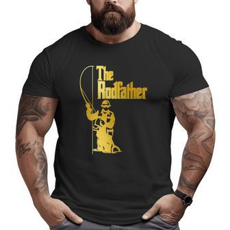The Rodfather Fishing Father's Day Big and Tall Men T-shirt | Mazezy