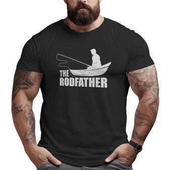 The Rodfather Nature Lover And Fisher Big and Tall Men T-shirt | Mazezy UK