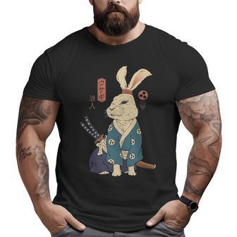 Ronin Usagi Rabbit Big and Tall Men T-shirt | Mazezy