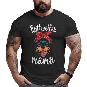 Rottweiler Mama Puppy Mom Dog Mama Lover Big and Tall Men T-shirt | Mazezy