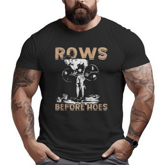 Rows Before Hoes Bodybuilding Big and Tall Men T-shirt | Mazezy AU
