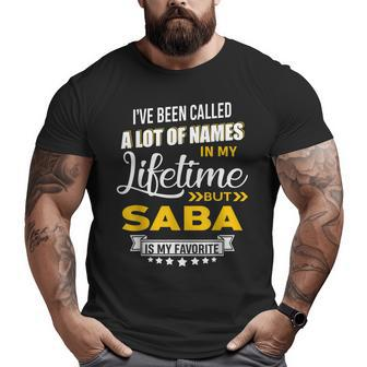 Saba Is My Favorite Name New Hebrew Grandpa Xmas Big and Tall Men T-shirt | Mazezy CA