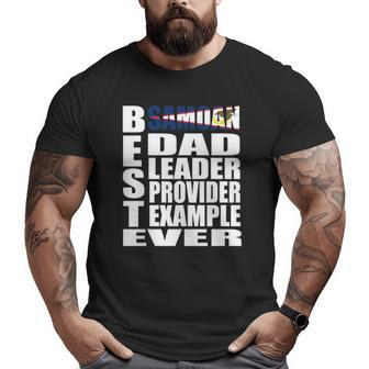 Samoan Dad For Men Father's Day Samoa American Heritage Big and Tall Men T-shirt | Mazezy