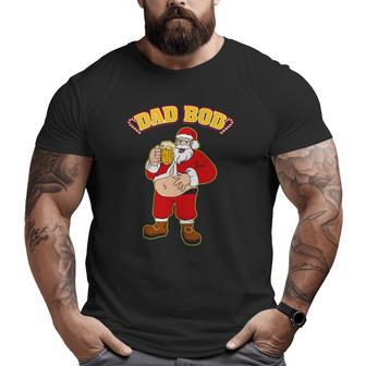 Santa Belly Dad Bod Christmas Beer Belly Big and Tall Men T-shirt | Mazezy