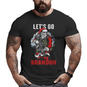 Santa Claus Veteran Let’S Go Brandon Tee Big and Tall Men T-shirt | Mazezy