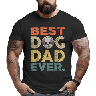 Shih Tzu Best Dog Dad Ever Father's Day Big and Tall Men T-shirt | Mazezy
