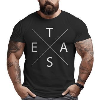 Simple Texas With Big X Pride Of Texas Comfy Big and Tall Men T-shirt | Mazezy
