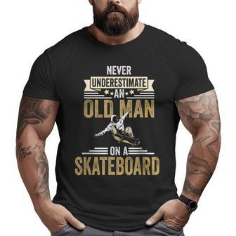 Skateboard Grandpa Father's Day Big and Tall Men T-shirt | Mazezy