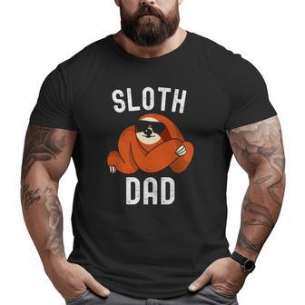 Sloth Dad Father's Day Men Sloth Daddy Sloth Lover Lazy Big and Tall Men T-shirt | Mazezy