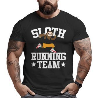 Sloth Running Team Running Big and Tall Men T-shirt | Mazezy
