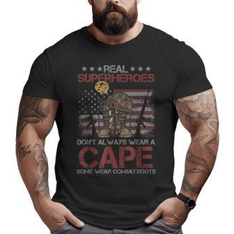 Soldier Superhero Military Army Navy Veteran Big and Tall Men T-shirt | Mazezy