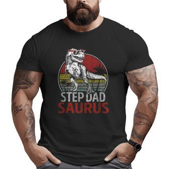 Step Dadsaurusrex Dinosaur Step Dad Saurus Family Big and Tall Men T-shirt | Mazezy
