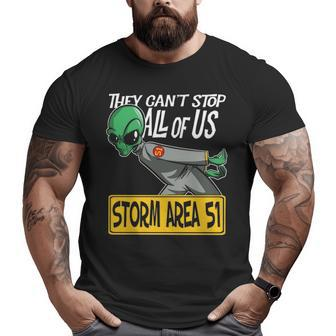 Storm Area 51 They Can't Stop All Of Us Running Alien Big and Tall Men T-shirt | Mazezy