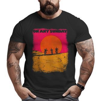 On Any Sunday 1971 Vintage Motocross Film Big and Tall Men T-shirt | Mazezy UK