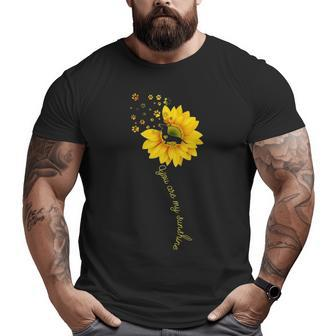 You Are My Sunshine Half Sunflower Dachshund Dog Big and Tall Men T-shirt | Mazezy