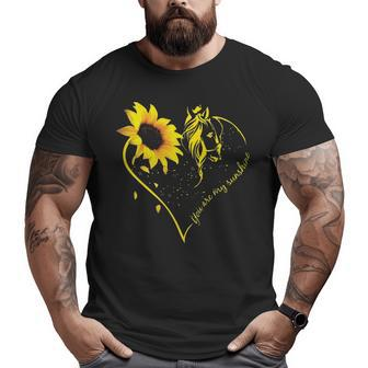 You Are My Sunshine Sunflower And Horse Lovers Big and Tall Men T-shirt | Mazezy
