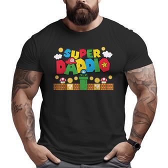 Super Dad Father's Day Gamer Daddy Super Daddio Big and Tall Men T-shirt | Mazezy