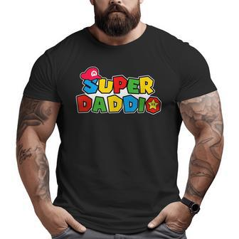 Super Daddio Dad Daddy Fathers Day Video Game Lover Big and Tall Men T-shirt | Mazezy